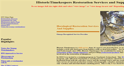 Desktop Screenshot of historictimekeepers.com